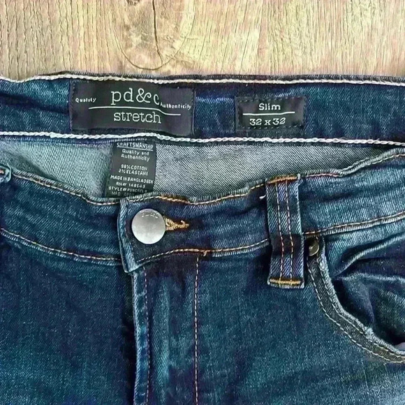 PD&C Men’s Slim Stretch dark wash jeans - Picture 5 of 7